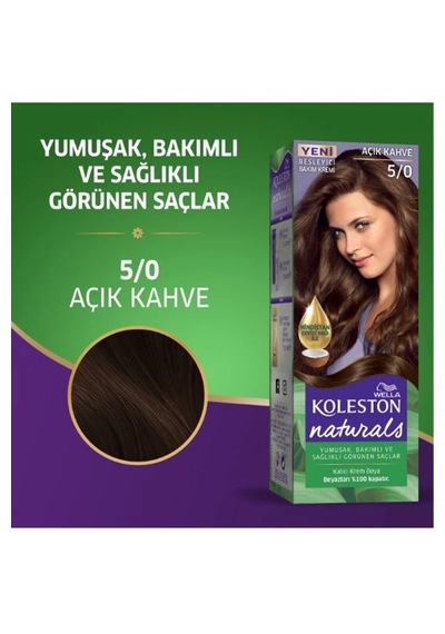 Hubrendy Tedarik Naturals Saç Boyası Açık Kahve 5/0