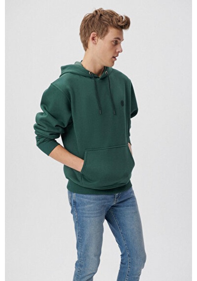 Mavi M065809-71580-fw Kapüşonlu Sweatshırt Derin Orman Yeşi Erkek Sweatshirt M065809-71580-R10842 Yeşil