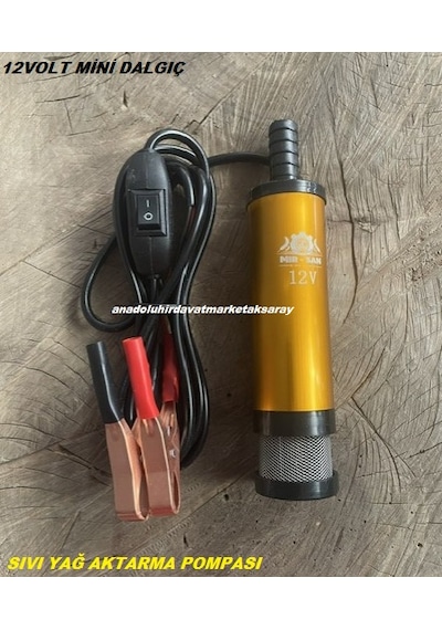 Mrs 12volt 1/2 Zeytin Yağ Pompası Mazot Aktarma Pompası Mini Dalgıç Su Sıvı Pompası