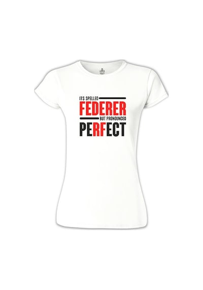 Tenis - Pronounced Perfect Beyaz Kadın Tshirt 001