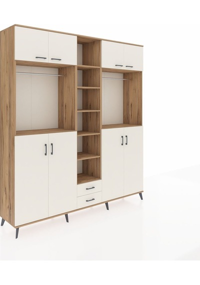 Hyperion Dolap 14 Raflı 2 Çekmeceli 2 Askılı 220x44x243 Çam-aytaşı/aytaşı Aytası/aytası Hyperion Dolap 14 Raflı 2 Çekmeceli 2 Askılı 220x44x243 Çam-aytaşı/aytaşı Aytası/aytası