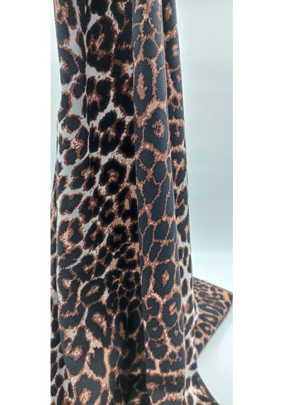 Leopar Desenli Viskon Kumaş