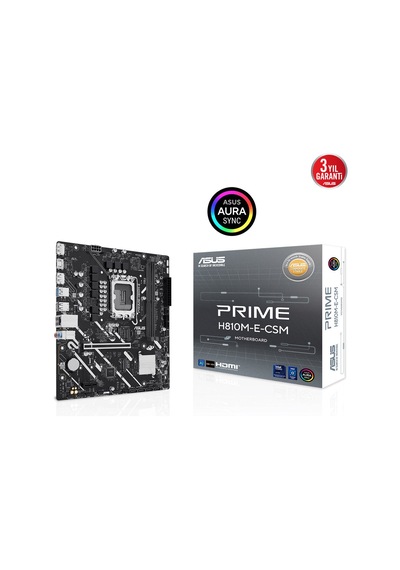 Asus Prıme H810m-e-csm Ddr5 Hdmı-dp Pcıe 4.0 1851p Matx Kurumsal Anakart