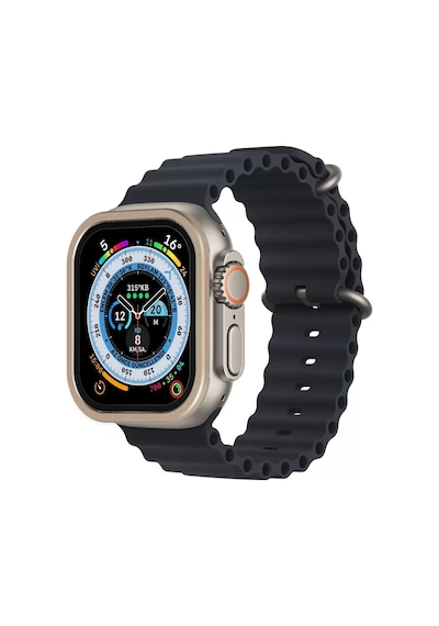 Newface Apple Watch Ultra 49mm Alüminyum Kasa Cam Ekran Koruyucu - Gold