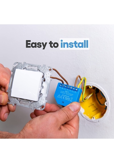 Shelly 1 L Single Wire - Anahtar Röle Kablosuz Wifi Ev Otomasyonu