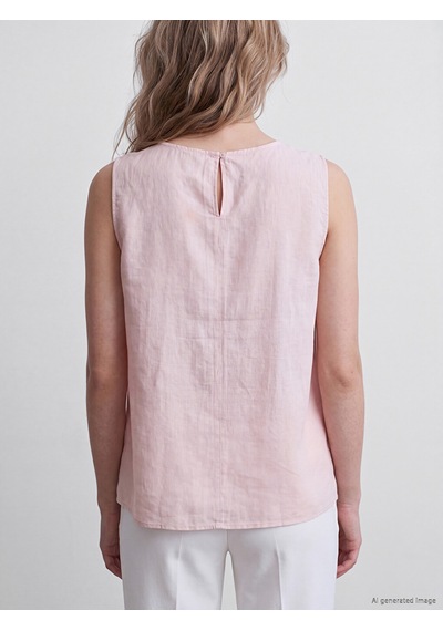 Lcw Vision Pembe Bisiklet Yaka Peplum Bluz
