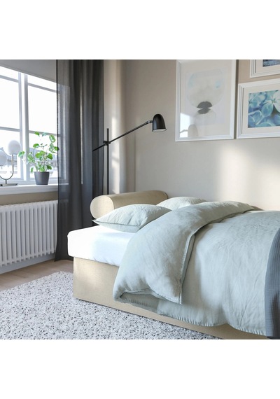Ikea Bej Modern Kanepe - 3'lü Yataklı Kanepe