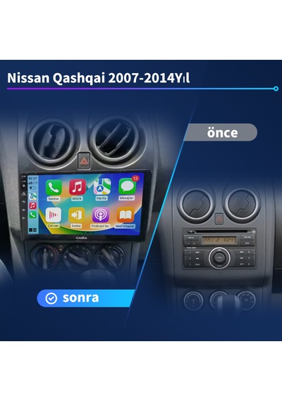 Nissan Qashqai 2007-2014yıl 1gb Ram 16gb Rom Carplay Multimedya 9"