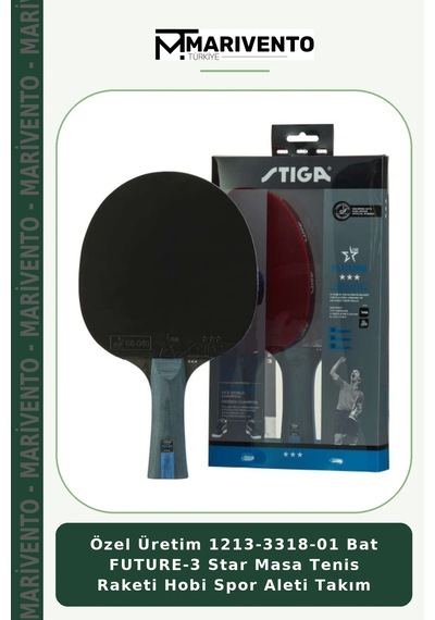 Özel Üretim 1213-3318-01 Bat Future-3 Star Masa Tenis Raketi Hobi Spor Aleti Takım