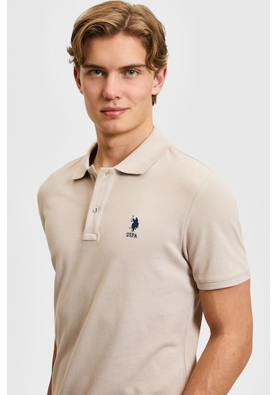 U.S. Polo Assn. U.s. Polo Assn. Erkek Taş Tişört Basic 50322304-vr049 Taş Rengi