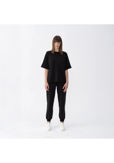 Qua Home Isla Kadın Modal T-shirt Siyah
