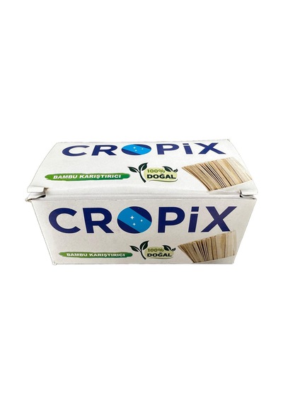 Cropix Tahta Ahşap Bambu Doğal Çay Kahve Karıştırıcı Çubuk Kaşık - 10.5 Cm. - 400 Adetlik Paket Ahşap