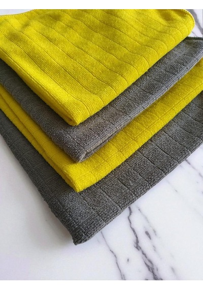 4'lü Temizlk Bezi Seti - Mikrofiber Süper Emici 40x40 Cm Belirtilmemiş