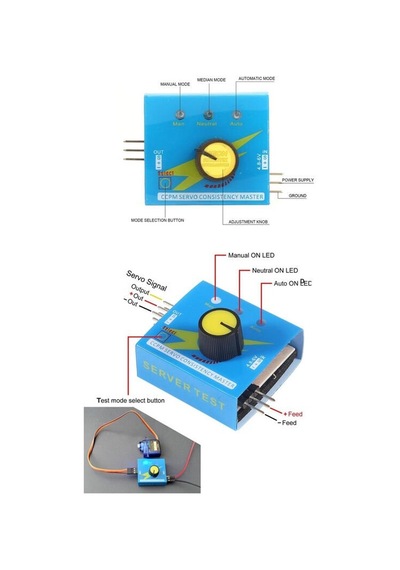 Servo Motor Hız Kontrol Test Cihazı 3 Kanal Esc Tester Ccpm Servo Tester