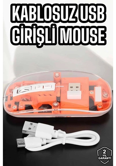 Mouse Çift Modlu Kablosuz Bağlantılı 2.4ghz Destekli