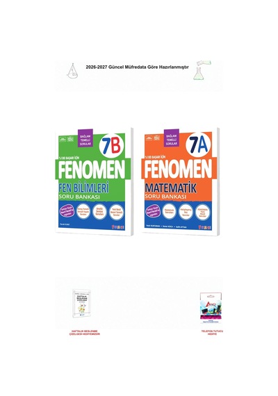 2026-2027 Fenomen 7. Sınıf 2 Kitap Seti - Fen Bilimleri B, Matematik A