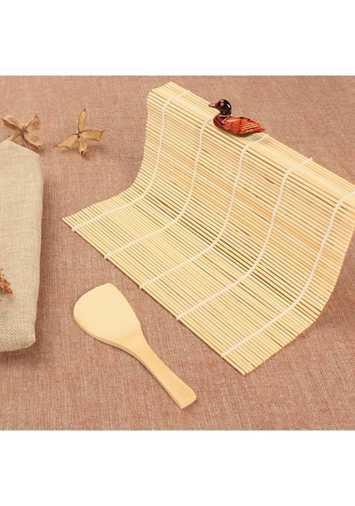 Bamboo Bambu Sushi Sarma Hasırı Sushi Wrapping Mat Çok Renkli