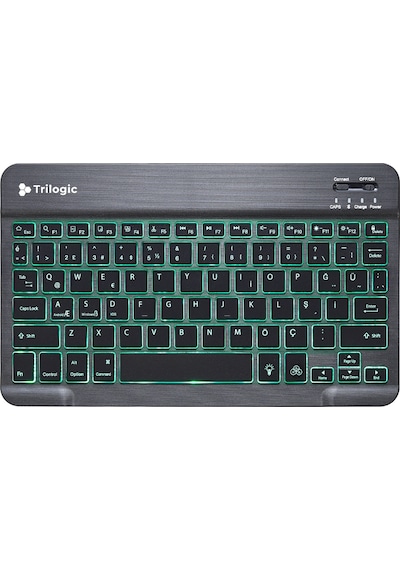 Trilogic Bright KBT501 7 Renk Led Aydınlatmalı Kablosuz Bluetooth Klavye Trilogic Bright KBT501 7 Renk Led Aydınlatmalı Kablosuz Bluetooth Klavye