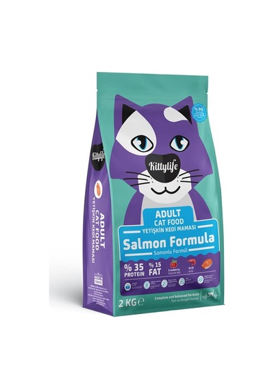 Kitty Life Süper Premum Somonlu Yetişkin Kedi Maması 2 KG
