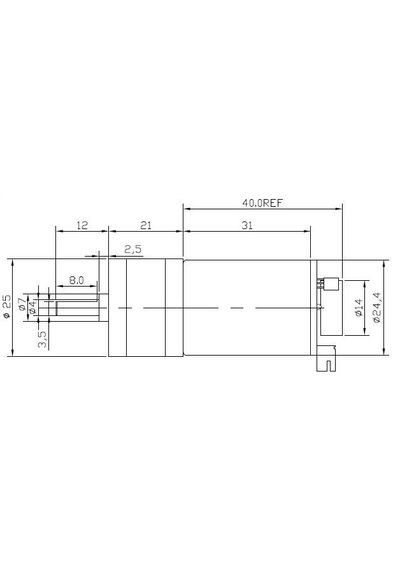 Enkoderli 25mm Redüktörlü Dc Motor 12v 1000rpm