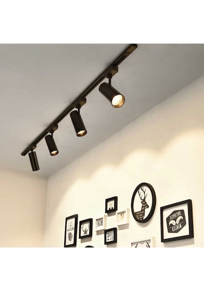 Alüminyum Gövde 30 Watt 4000 Kelvin Ilık Beyaz Ledli Çok Kaliteli Ray Spot , Led Armatür Ray Hariç Siyah