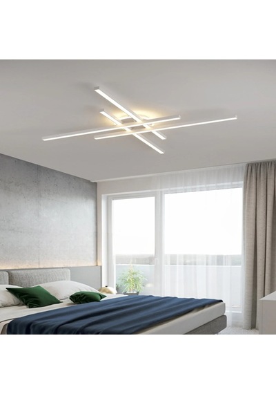 Beyaz Led Tavan  Lambası 3000K Sarı Işık Avize Modern Aydınlatma