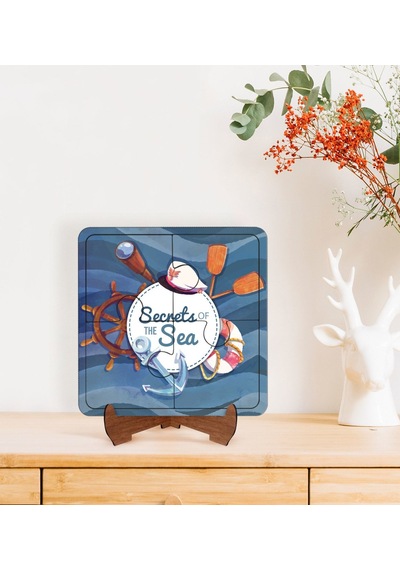Bk Gift Secrets Of The Sea Tasarımlı Ahşap Standlı Puzzle Çerçeve