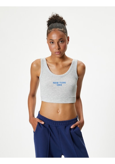 Koton Sporcu Sütyeni Slogan İşlemeli U Yaka Slim Fit Gri Melanj 4sak30225nk Gri Melanj Koton Sporcu Sütyeni Slogan İşlemeli U Yaka Slim Fit Gri Melanj 4sak30225nk Gri Melanj