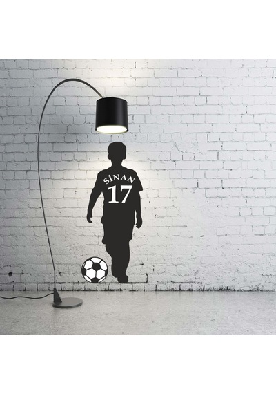 Ahşap Futbolcu Duvar Silüeti