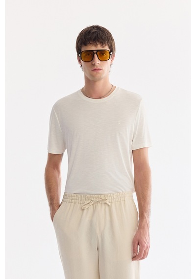 Avva Erkek Ekru Beli Lastikli Nefes Alan Modal Karışımlı Soft Touch Relaxed Fit Jogger Pantolon A61y3031