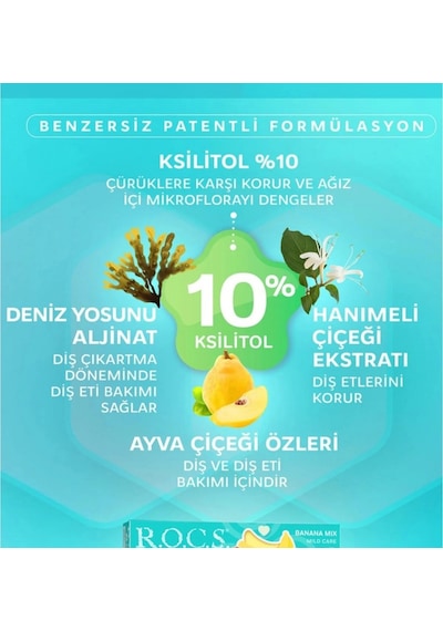 R.o.c.s. Baby Diş Macunu Muz Püresi Tadında 0-3 Yaş 45 Gr Temel Bakım