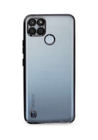 Realme C25y Uyumlu Kılıf Lensli Silikon - Siyah