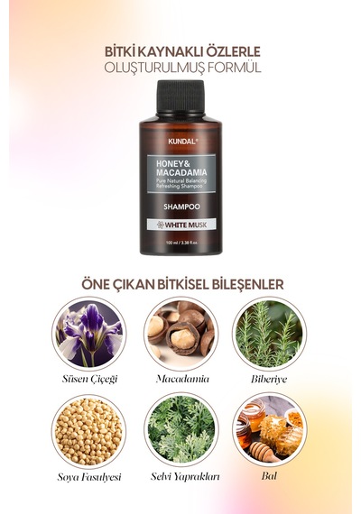 Kundal Honey & Macadamia White Musk Nature Şampuan 100 ML