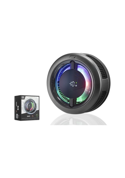 Hadron Cx19 Manyetik Telefon Soğutucu Fan 15w Kablosuz Şarjlı Rgb Isı Göstergeli Siyah