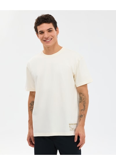 Skechers M Relaxed T-shirt Erkek Beyaz Tshirt S2610109-3855