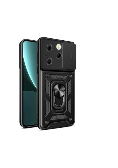 Teleplus Tecno Spark 20 Pro 4g Kılıf Magnetik Standlı Kamera Korumalı Slide Sürgülü Cover Kapak