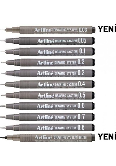 Artline Drawing System Teknik Çizim Kalemi 11'Li Tam Set-2