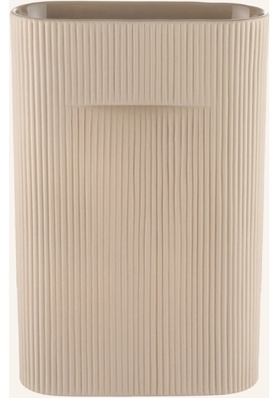 Rıdge Vazo, Gerilli Tasarım, Terracotta, 36 Cm Yüksekliğinde Kahverengi