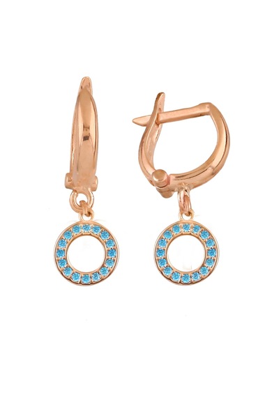 Kadın Zirkon Taşlı Rose Gümüş Küpe K015501 Rose Gold