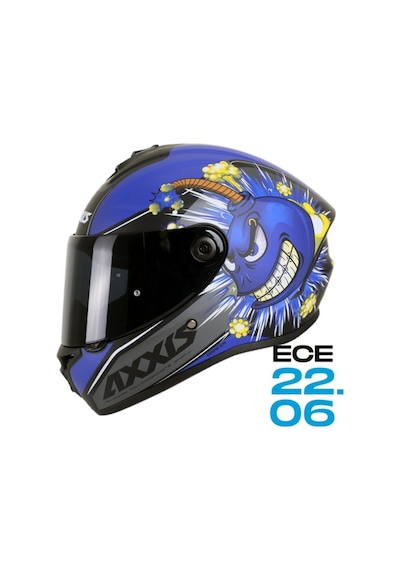 Axxis Draken S Bombs Kapalı Kask Matt Mavi