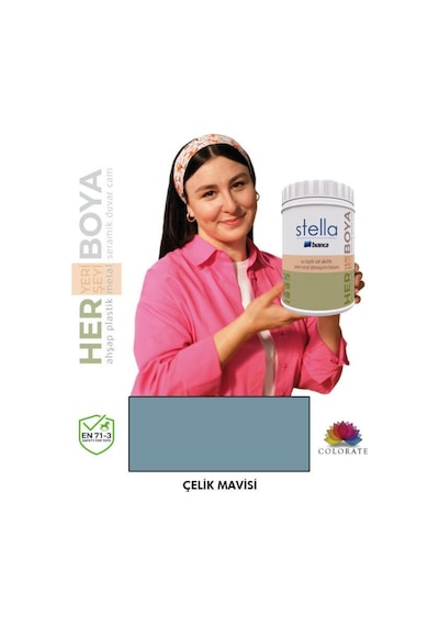 Stella Serisi Yeni Nesil Yüzey Dönüşüm Boyası - Çelik Mavisi Diğer