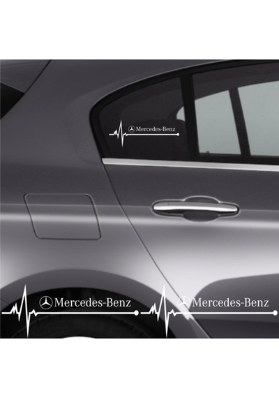 Mercedes S Oto Ritim Sticker 2 Adet 20 9 Cm