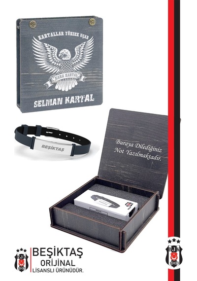 Beşiktaş Fashion Ayarlanabilir Bileklik Kişiye Özel Kutu 001