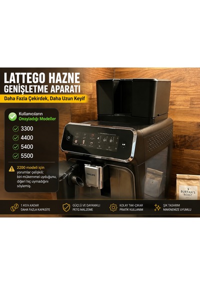 Lattego Uyumlu Kahve Çekirdeği Haznesi Yükseltici