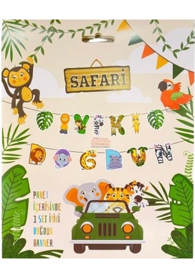 Safari Karakterli İyi Ki Doğdun Banner Tüm Yaşlar