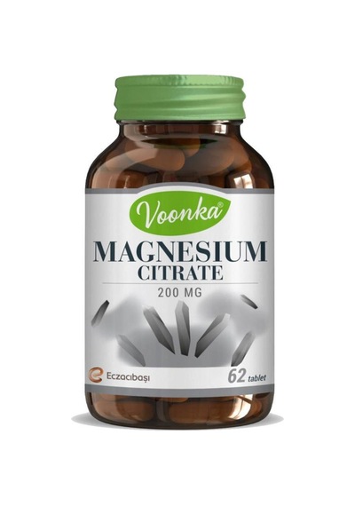 Voonka Magnesium Citrate 200 MG (Magnezyum Sitrat) 62 Tablet