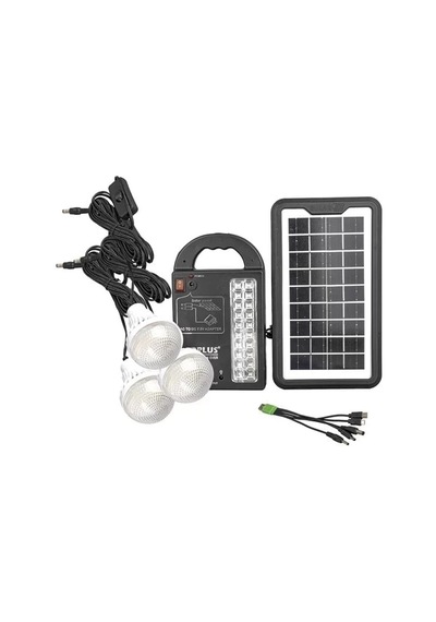 Hubrendy Sh Powermaster Gd-999 Lamba + Powerbank + Işıldak Solar Aydınlatma Seti