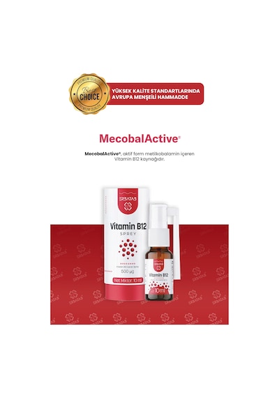 Erbatab Metilkobalamin B12 Sprey 10 Ml