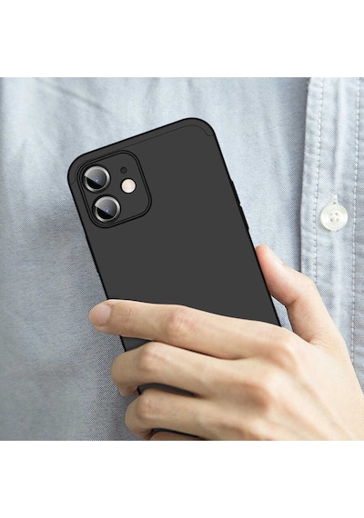Apple Uyumlu  iPhone 12 Kilif Lens Tam Korumali Gkk Sert Kapak 470450264