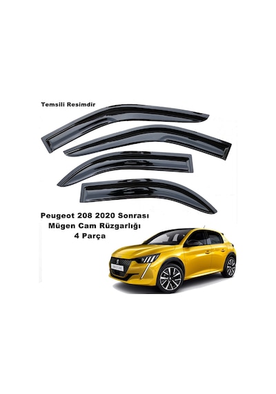 Peugeot 208 Mügen Cam Rüzgarlığı 2020 Sonrası 4 Lü Set